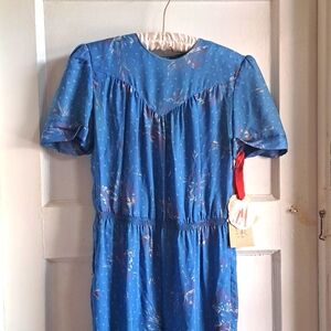Size Medium Blue Jumpsuit - Made in Canada 1970's Vintage